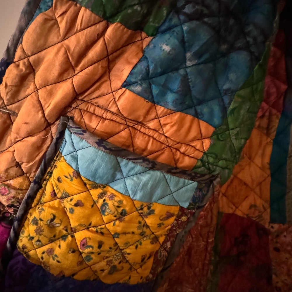 Quilted Multi Colored Jacket With Sequins - image 8